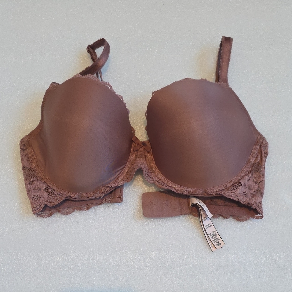 Victoria's Secret Dark Neautral Rose Lace Bra